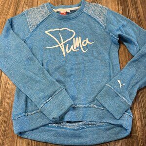 New Womens PUMA Blue Ultra Soft and Cozy Logo Sweatshirt Size Medium